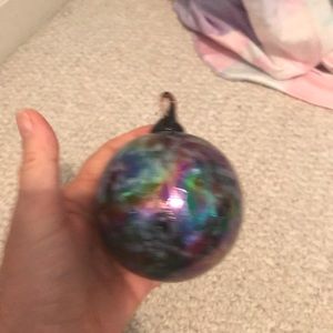 Blown glass ornament unsigned
